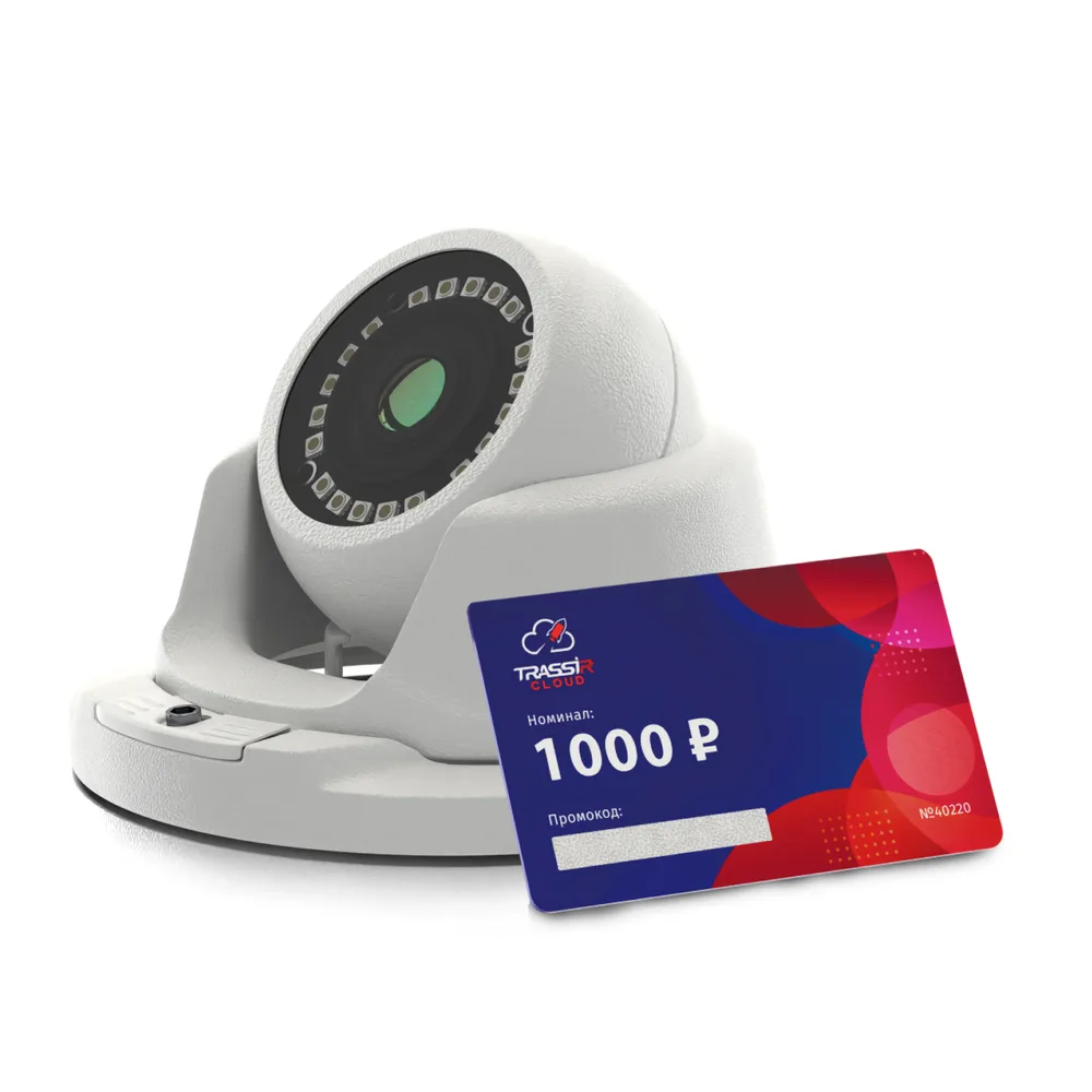 TRASSIR Комплект TR-D2S5 v3 (D) 2.8 + Облако 1000